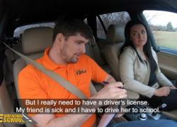 Fake Driving School Горячая красотка Зузу Сладко оттрахана на публике инструктором возле шоссе