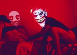 Секс в маске дьяволов после театрального фильма MOVIE THEATER