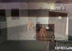 Сексуальная 3D мультфильм зомби детка едет на твердом члене