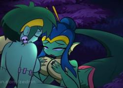 Shantae x Rottytops Секс Приключения Monstgirl futa Version