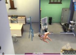 Я снова встречаю свою любимую брюнетку и кончаю ей на лицо Sims 4